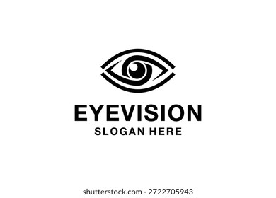 Plantilla de diseño de logotipos de Eye Visión. Inspiración del logotipo de la clínica del cuidado del ojo. Vector del logotipo del cuidado de la visión. Icono del ojo.