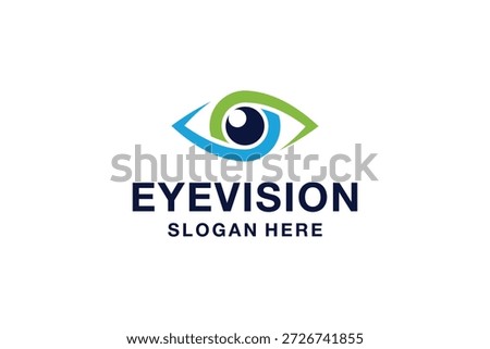 Eye Vision Logo Design Template. Eye Care Clinic Logo Inspiration. Vision Care Logo Vector. Eye Icon.