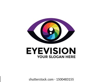 Eye Logo Design Vector Template Colorful Stock Vector (Royalty Free ...