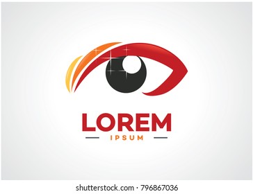 Eye Vision Logo Template Design Vector, Emblem, Design Concept, Creative Symbol, Icon