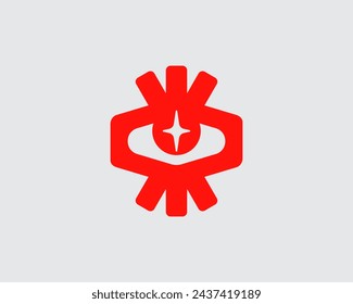Eye vision logo vector clip art symbol future icon sticker tattoo element editable