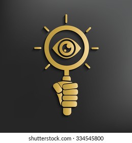 eye vision on dark background,clean vector