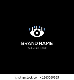 Eye Vision Outline Creative Abstract Business Modern Logo