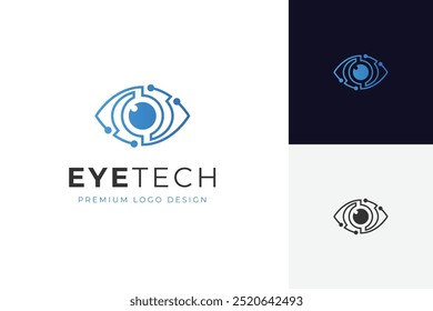 Visão de olho segurança logotipo ícone design com óptico olhar conceito gráfico para tecnologia sistema logotipo ideia ilustração vetorial