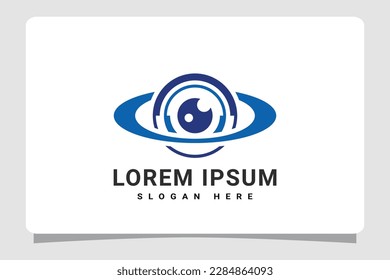 Inspiración en el diseño de la plantilla de logotipo de la tecnología Eye Vision