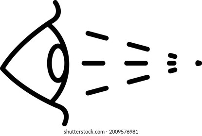 Eye Vision Vector Line Icon Design

