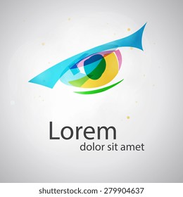 Eye vision vector logo design template. Optics Oculist sign. Search, Spy, Detective, Research, Ophthalmologist symbol. Vector illustration
