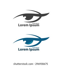 Eye vision vector logo design, optics, search, research, ophthalmologist symbol, simple illustration