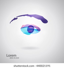 Eye vision vector logo design template. Optics Oculist sign. Search, Spy, Detective, Research, Ophthalmologist symbol. Vector illustration.