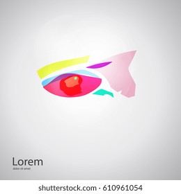 Eye vision vector logo design template. Optics Oculist sign. Vector illustration.