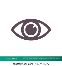 Eye Vision, View Icon Vector Logo Template Illustration Design. Vector EPS 10.