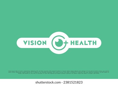 Ilustración de diseño del logotipo de medicina visual ocular. Sencillo sello de sílice plana etiqueta emblema de la córnea de ojos visión de la salud del cuerpo humano anatomía del cuerpo humano ciencia del hospital. Un concepto minimalista moderno y sencillo.