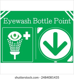 Eye wash bottle point (Below) signages banner 