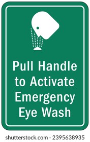 Eye wash fountain station sign and labels