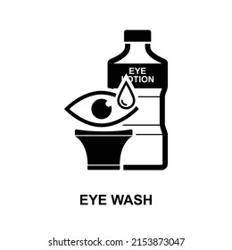 Eye wash icon isolated on white background vector illustration.