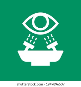 Eye Wash Station Green Sign Clipart Stock Vector (Royalty Free ...