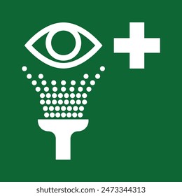 Eye Wash Station Symbol, Vector Illustration, Isolate On White Background Icon