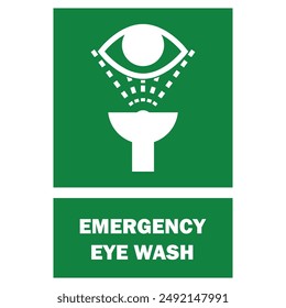  Eye Wash Station Symbol, Vector Illustration, Isolate On White Background Icon