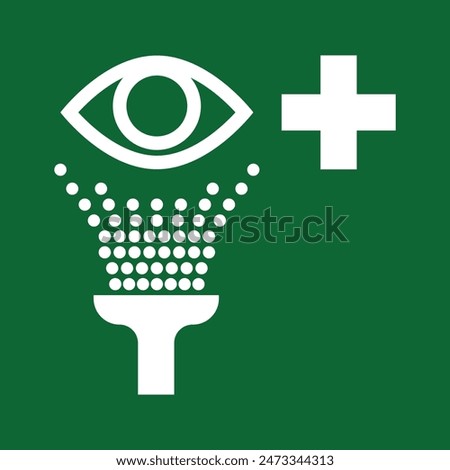 Eye Wash Station Symbol, Vector Illustration, Isolate On White Background Icon