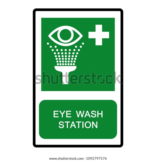 Eye Wash Station Symbol, Vector\
Illustration, Isolate On White Background Icon.\
EPS10