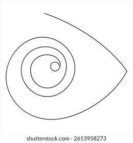eye watch continuous single line drawing of  minimalist eye with retina outline design vector illustration