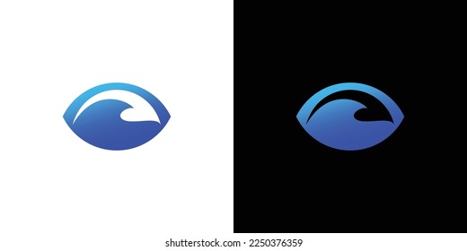 Eye of the wave logo design is unique and simple