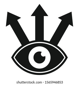 Eye way opportunity icon. Simple illustration of eye way opportunity vector icon for web design isolated on white background