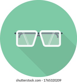 icono de color plano del vector de desgaste ocular