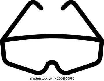 eye wear with white background.thin  line icon.
