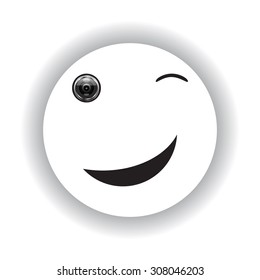 eye web cam. icon. vector design