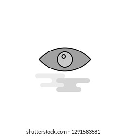 Eye  Web Icon. Flat Line Filled Gray Icon Vector