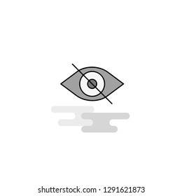 Eye Web Icon. Flat Line Filled Gray Icon Vector