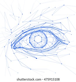 Eye web icon. Silhouette eye. Eye isolated on background