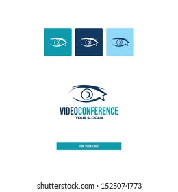Eye, webcam in the style of brush strokes for the logo
