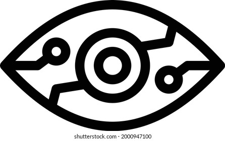 ojo con fondo blanco. eye es un símbolo de inteligencia artificial.