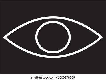 
Eye, white tracing on black background