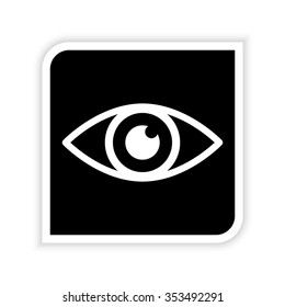 Eye -  white vector icon