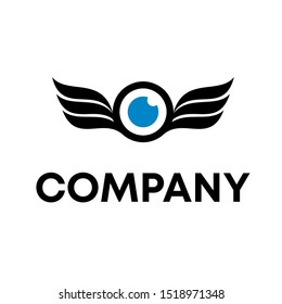 Eye and wing concept logo design