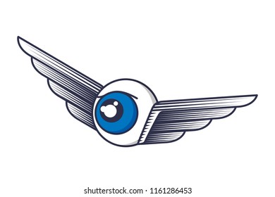 eye with wings icon