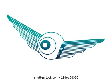 eye with wings icon