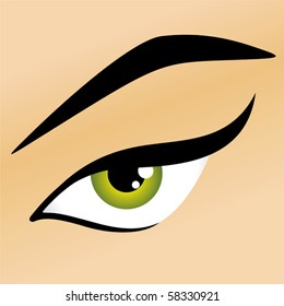 An eye of a woman.