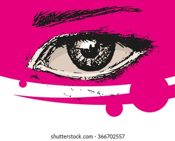 an eye of the woman who estimates you
