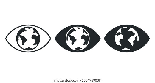 Eye world icon. Illustration vector