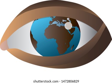 Eye world logo, also can use for health lifestyle topic.