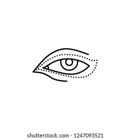 Eye wrinkle, blepharoplasty icon. Element of anti aging outline icon for mobile concept and web apps. Thin line Eye wrinkle, blepharoplasty icon can be used for web and mobile