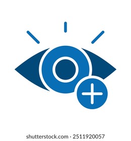 Eye Zoom icon line vector illustration