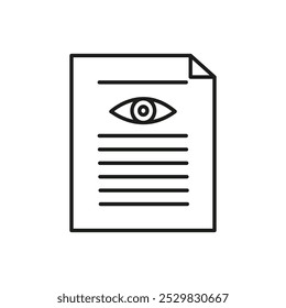 eyeb test document icon flat line symbol set.