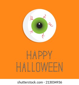 Eyeball Bloody Streaks Happy Halloween Card Stock Vector (Royalty Free ...