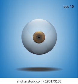 Eyeball with blue background