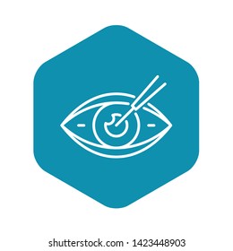 Eyeball care icon. Outline eyeball care vector icon for web design isolated on white background